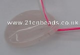 CRQ730 Top drilled 30*40mm flat teardrop rose quartz beads