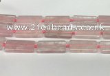 CRQ752 15.5 inches 20*40mm rectangle rose quartz beads