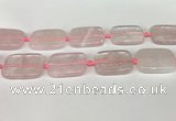 CRQ754 15.5 inches 25*35mm rectangle rose quartz beads