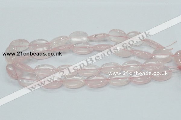 CRQ78 15.5 inches 13*25mm oval natural rose quartz beads wholesale