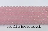 CRQ786 15.5 inches 6mm faceted round rose quartz beads wholesale