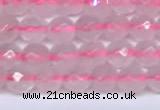 CRQ795 15.5 inches 4mm faceted round rose quartz gemstone beads