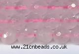 CRQ796 15.5 inches 6mm faceted round rose quartz gemstone beads