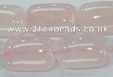 CRQ82 15.5 inches 18*25mm rectangle natural rose quartz beads