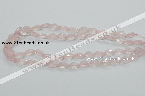 CRQ86 15.5 inches 10*14mm faceted teardrop natural rose quartz beads