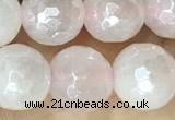 CRQ861 15 inches 8mm faceted round AB-color rose quartz beads