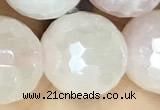 CRQ863 15 inches 12mm faceted round AB-color rose quartz beads