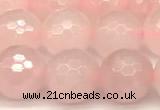 CRQ876 15 inches 8mm faceted round rose quartz beads