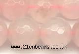 CRQ878 15 inches 12mm faceted round rose quartz beads