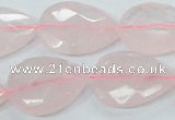 CRQ89 15.5 inches 18*25mm faceted teardrop natural rose quartz beads