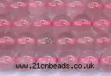 CRQ890 15 inches 4mm round Madagascar rose quartz beads