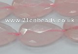 CRQ90 15.5 inches 20*30mm faceted teardrop natural rose quartz beads