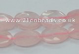 CRQ91 15.5 inches 13*18mm faceted oval natural rose quartz beads