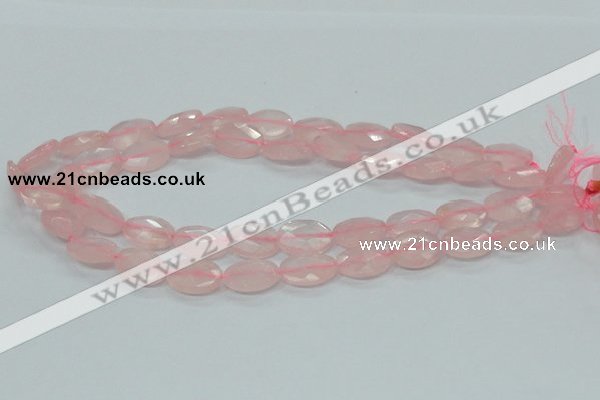 CRQ91 15.5 inches 13*18mm faceted oval natural rose quartz beads