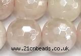 CRQ913 15 inches 12mm faceted round AB-color rose quartz beads