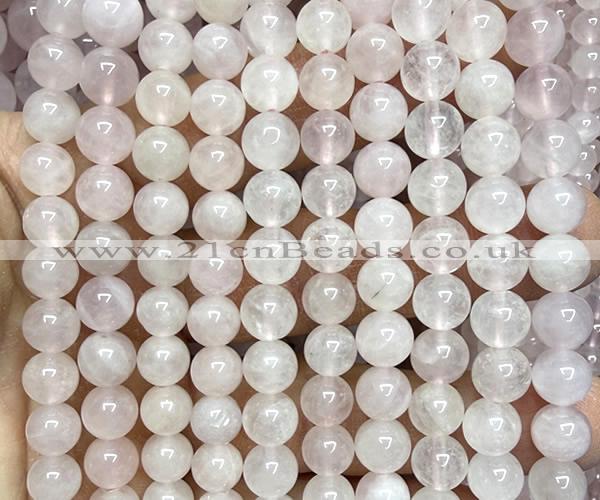 CRQ924 15 inches 8mm round natural rose quartz beads wholesale