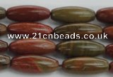 CRS100 15.5 inches 8*20mm rice rainbow jasper stone beads