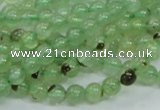CRU100 15.5 inches 6mm round green rutilated quartz beads wholesale