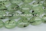 CRU102 15.5 inches 10*14mm oval green rutilated quartz beads