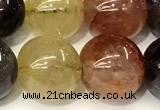 CRU1063 15 inches 12mm round mixed rutilated quartz beads