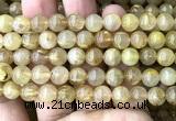 CRU1111 15 inches 8mm round golden rutilated quartz beads wholesale