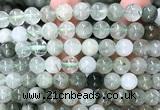 CRU1132 15 inches 8mm round green rutilated quartz beads wholesale
