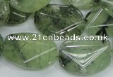 CRU114 15.5 inches 18*26mm faceted freefrom green rutilated quartz beads