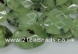 CRU115 15.5 inches 18*25mm faceted oval green rutilated quartz beads