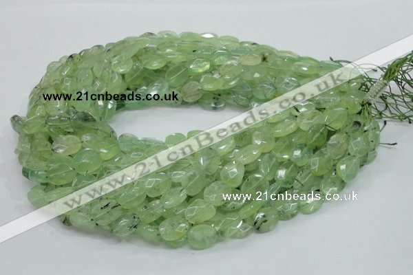 CRU118 15.5 inches 10*12mm faceted freeform green rutilated quartz beads