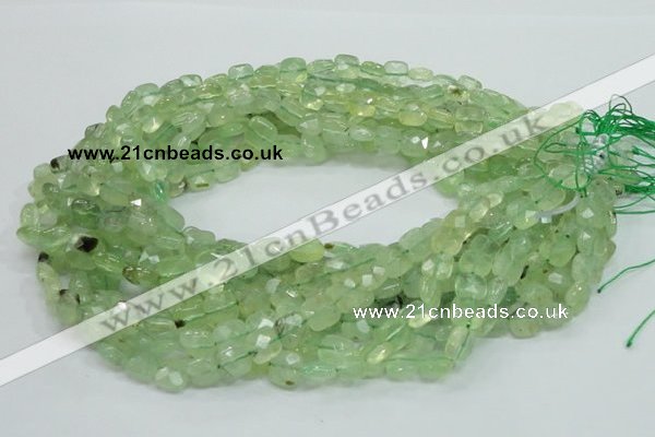 CRU120 15.5 inches 10*10mm faceted square green rutilated quartz beads