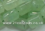 CRU134 15.5 inches 12*17mm column green rutilated quartz beads