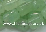 CRU134 15.5 inches 12*17mm column green rutilated quartz beads