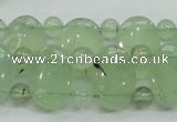 CRU135 13*18mm oval & round double drilled green rutilated quartz beads