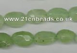 CRU179 9*11mm – 12*18mm faceted nuggets green rutilated quartz beads