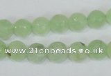 CRU203 15.5 inches 12mm faceted round green rutilated quartz beads