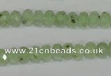 CRU206 15.5 inches 5*8mm faceted rondelle green rutilated quartz beads