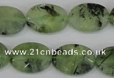 CRU208 15.5 inches 15*20mm faceted oval green rutilated quartz beads