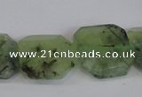 CRU223 15.5 inches 20*20mm freeform green rutilated quartz beads