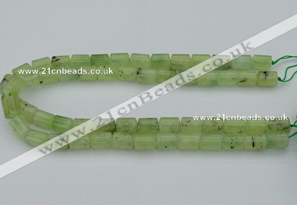 CRU227 15.5 inches 10*14mm tube green rutilated quartz beads