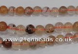 CRU452 15.5 inches 6mm round Multicolor rutilated quartz beads