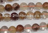 CRU454 15.5 inches 9mm round Multicolor rutilated quartz beads