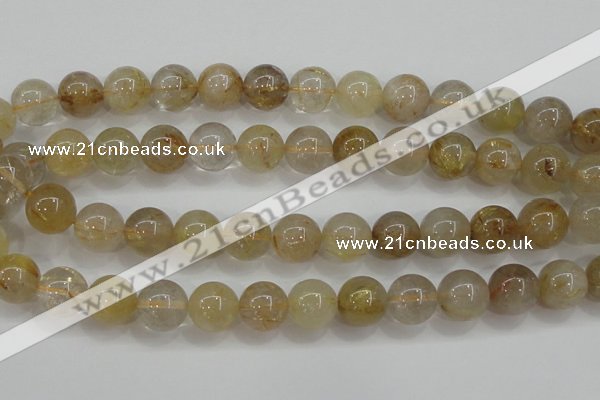 CRU555 15.5 inches 14mm round golden rutilated quartz beads