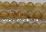 CRU611 15.5 inches 6mm round golden rutilated quartz beads