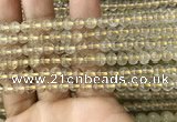 CRU628 15.5 inches 5mm round golden rutilated quartz beads