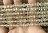 CRU629 15.5 inches 6mm round golden rutilated quartz beads