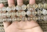 CRU633 15.5 inches 12mm round golden rutilated quartz beads