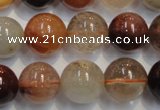 CRU656 15.5 inches 14mm round Multicolor rutilated quartz beads