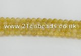 CRU660 15.5 inches 8mm round golden rutilated quartz beads