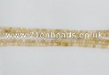 CRU665 15.5 inches 3mm faceted round golden rutilated quartz beads