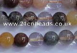 CRU751 15.5 inches 6mm round Multicolor rutilated quartz beads